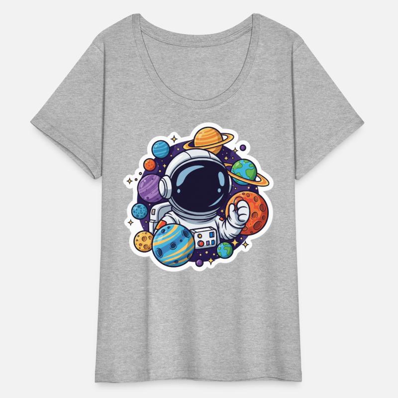 Astronaut Planet Adventure Cartoon Design
