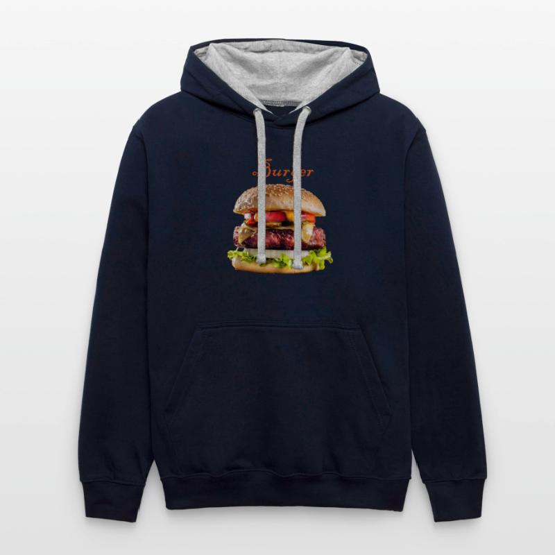 Black and realistic Burger menu