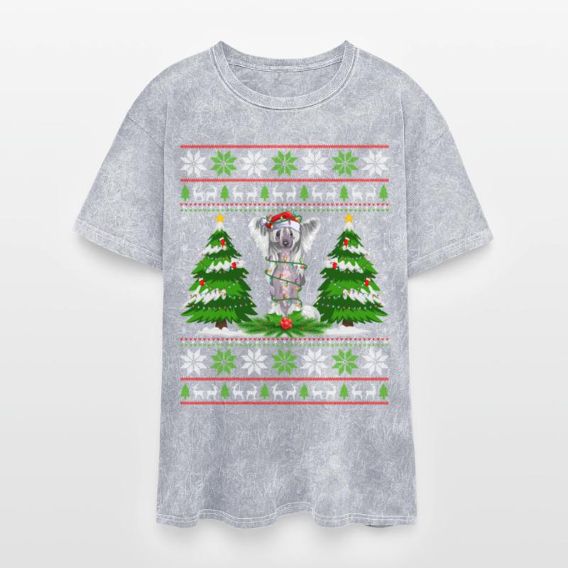 Chinese Crested Dog Christmas Tree Lights