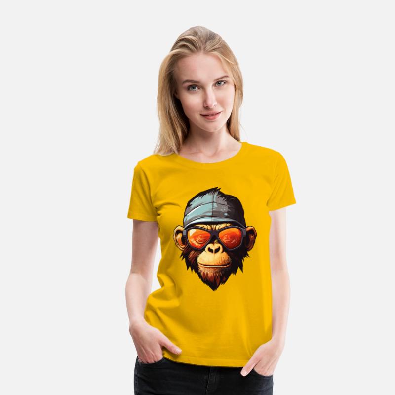 Design Funky Chimp: Ape in Colorful Shades Tee