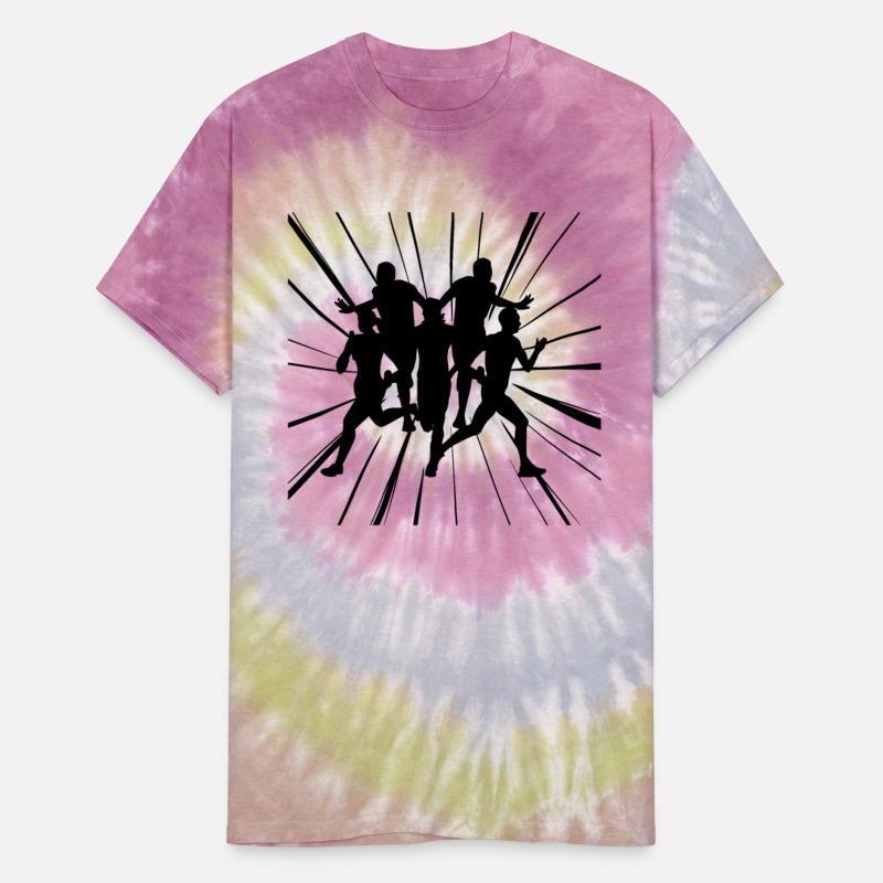 Fast runners at the finish line in competition