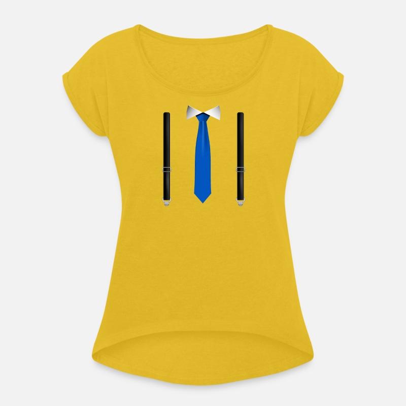 Funny Blue Tie with Black Suspenders Perfect