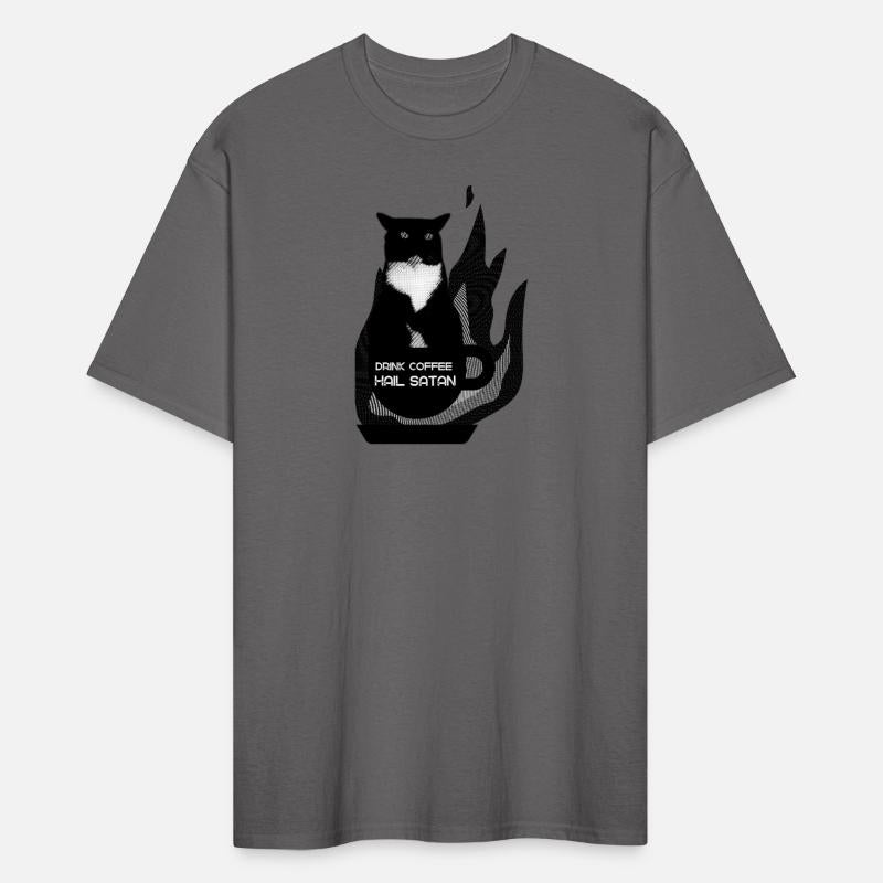 Gothic Black Cat Occult Coffee Dark Humor Shirt