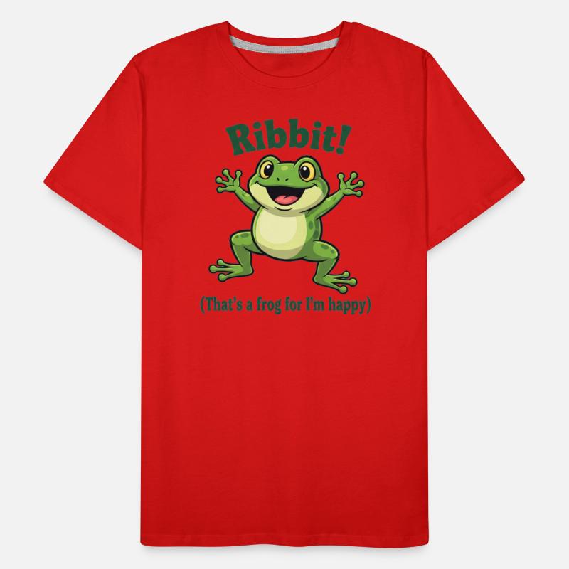 Happy Frog with Ribbit Text