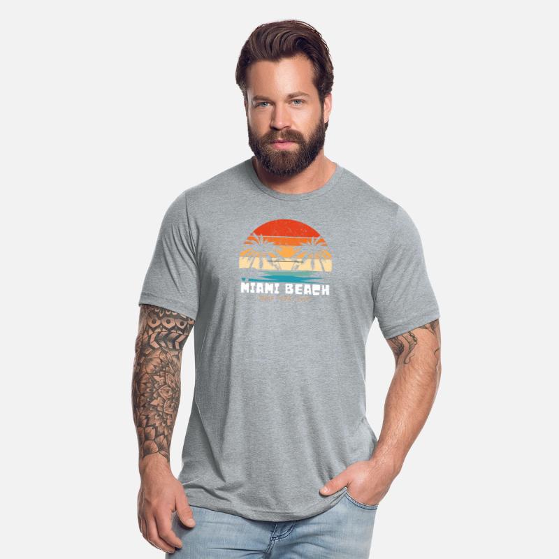 Miami City Skyline Harbour Beach Classic T-Shirt
