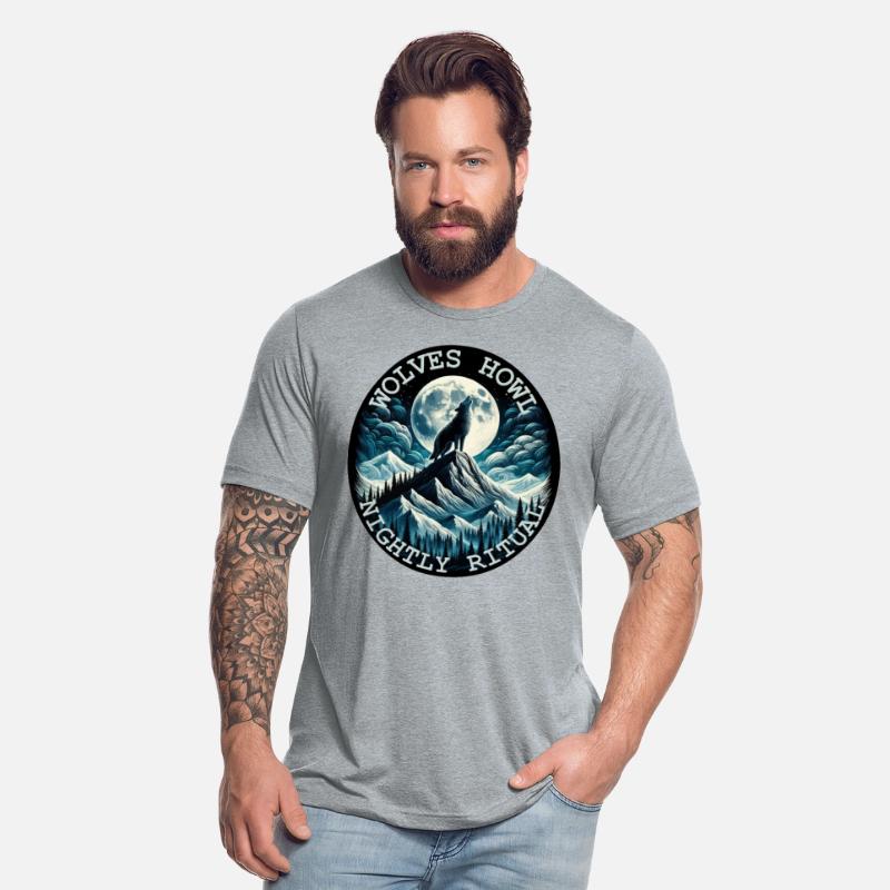 MOONLIT WOLF HOWL NIGHTLY RITUAL, WILDERNESS