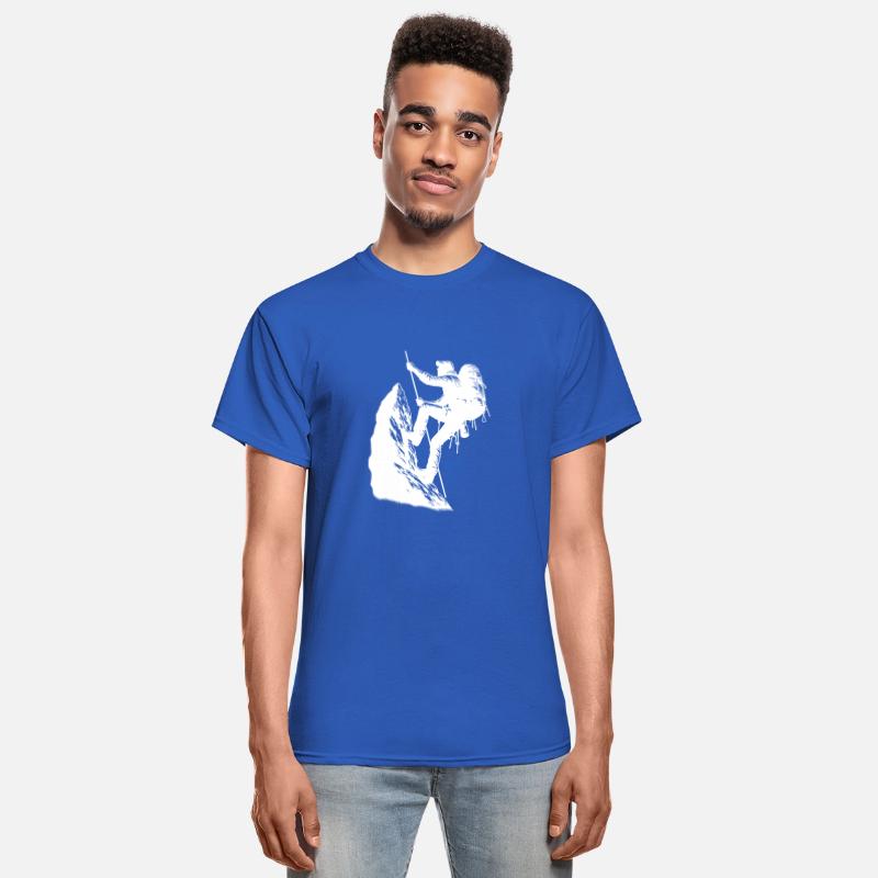 Mountaineer On The Rope Mountain Summit Sport