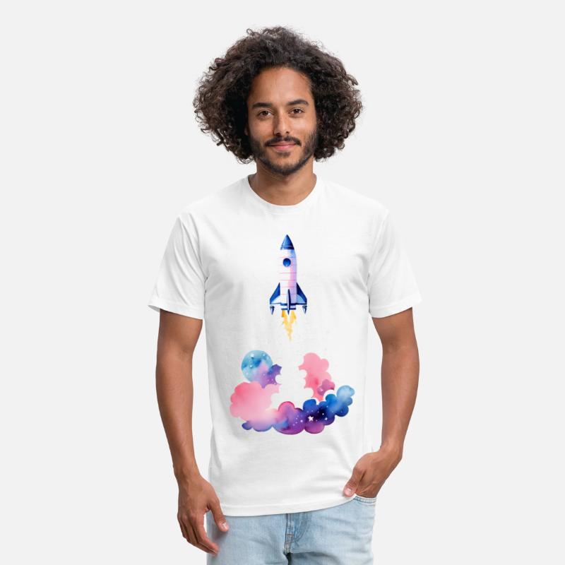 Nebula Liftoff Watercolor Rocket Launch