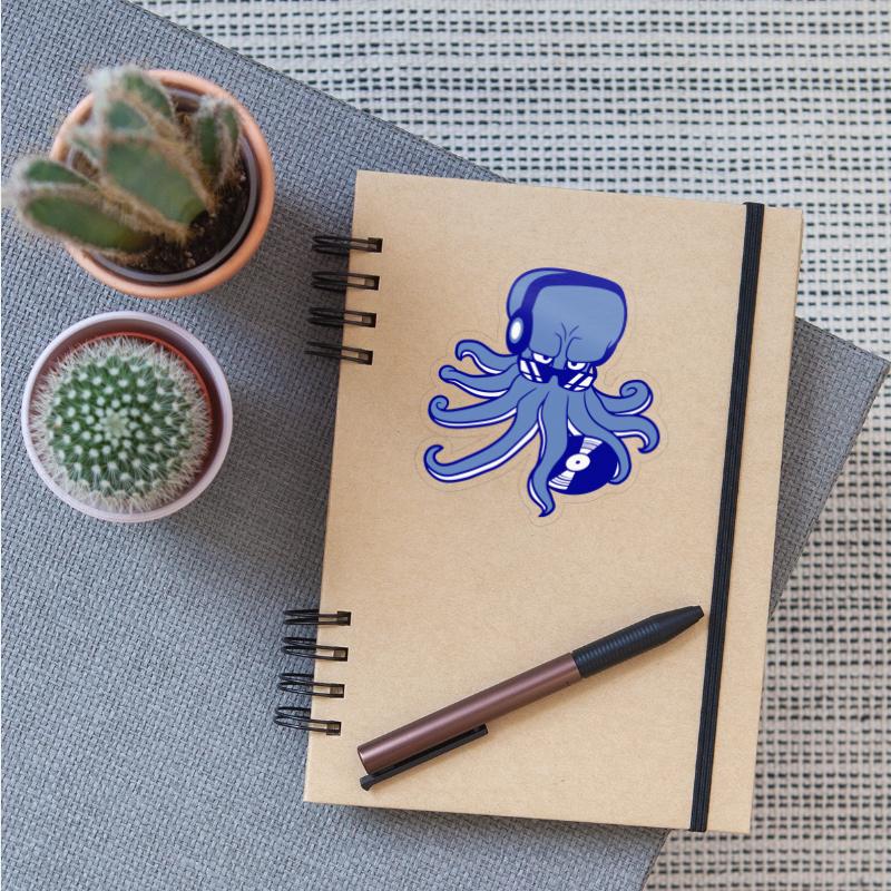 Octopus DJ Kraken Squid Mixer Cool Music Party Fun