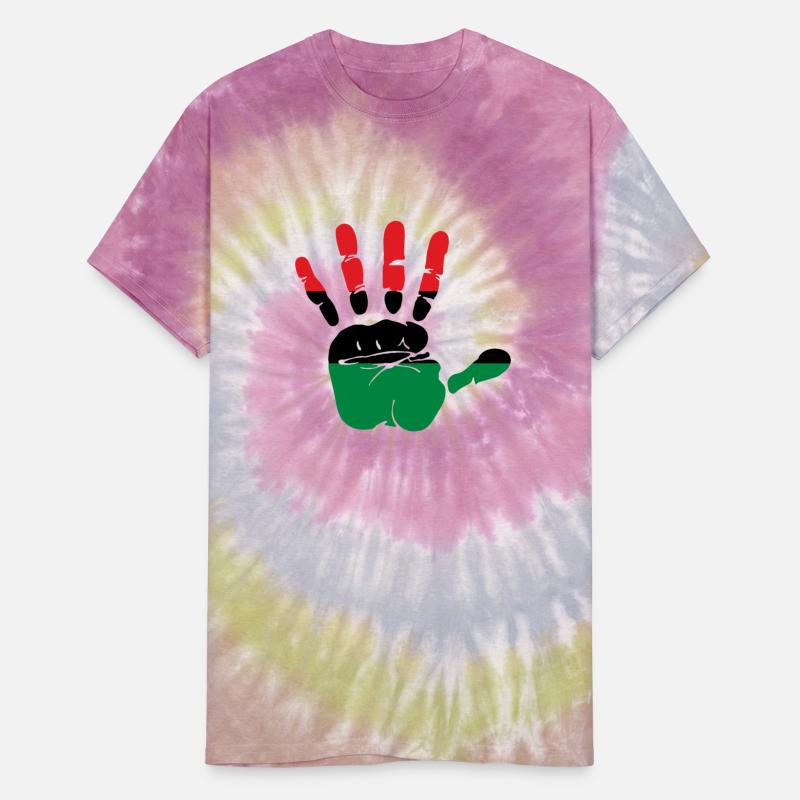 Pan African Flag Hand Print Sign Afro- American