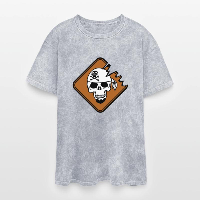 Pirate Shield Skull Skeleton Danger Warning Sign