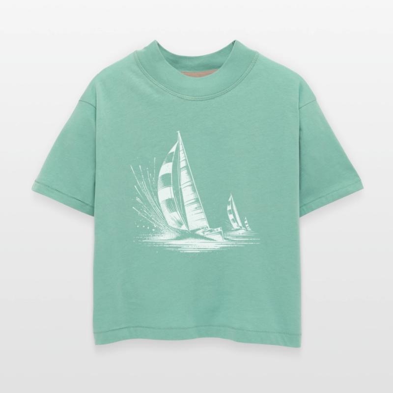 Regatta Sailing Boats Hard In The Wind And Swell