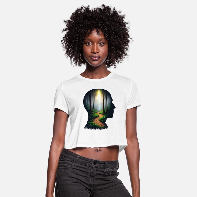 Silhouette Face with Forest Path Tee.