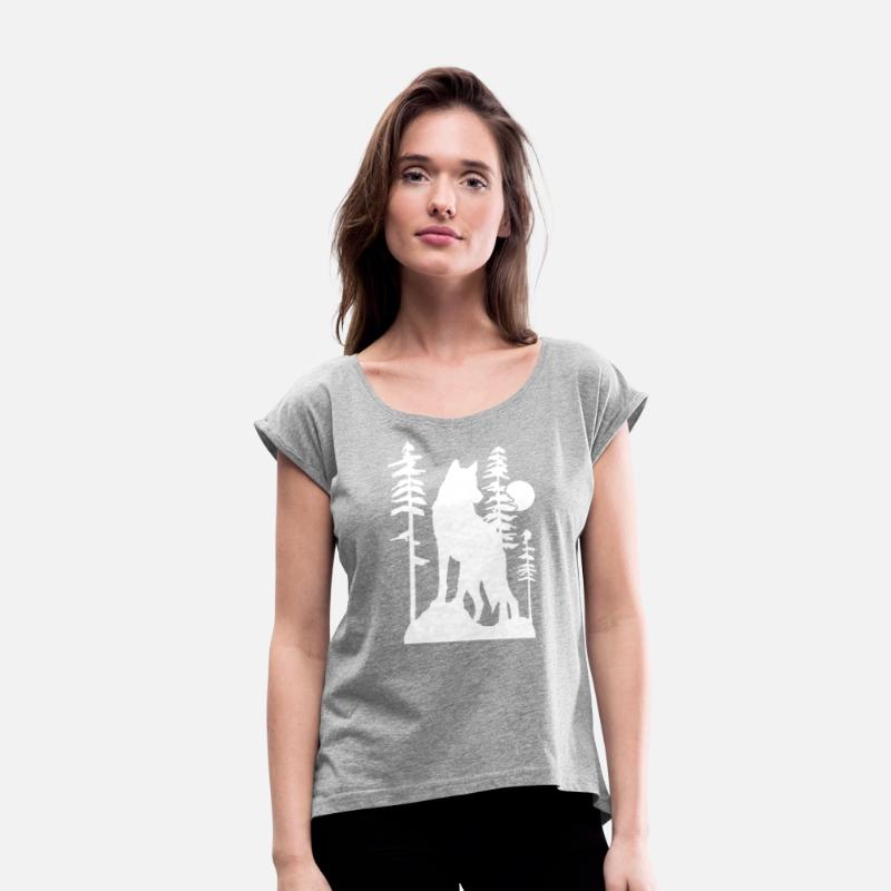 Silhouetted Wolf in Forest Scene