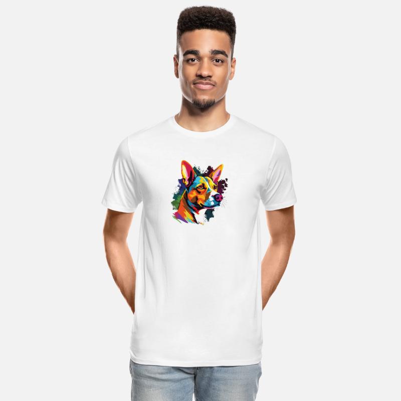 Watercolor Colorful Basenji