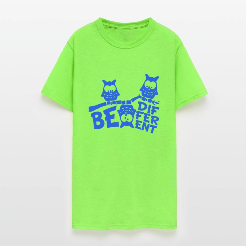 3 owls Be Different saying crazy funny branch team