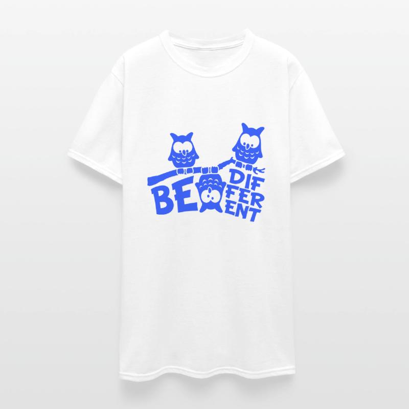 3 owls Be Different saying crazy funny branch team