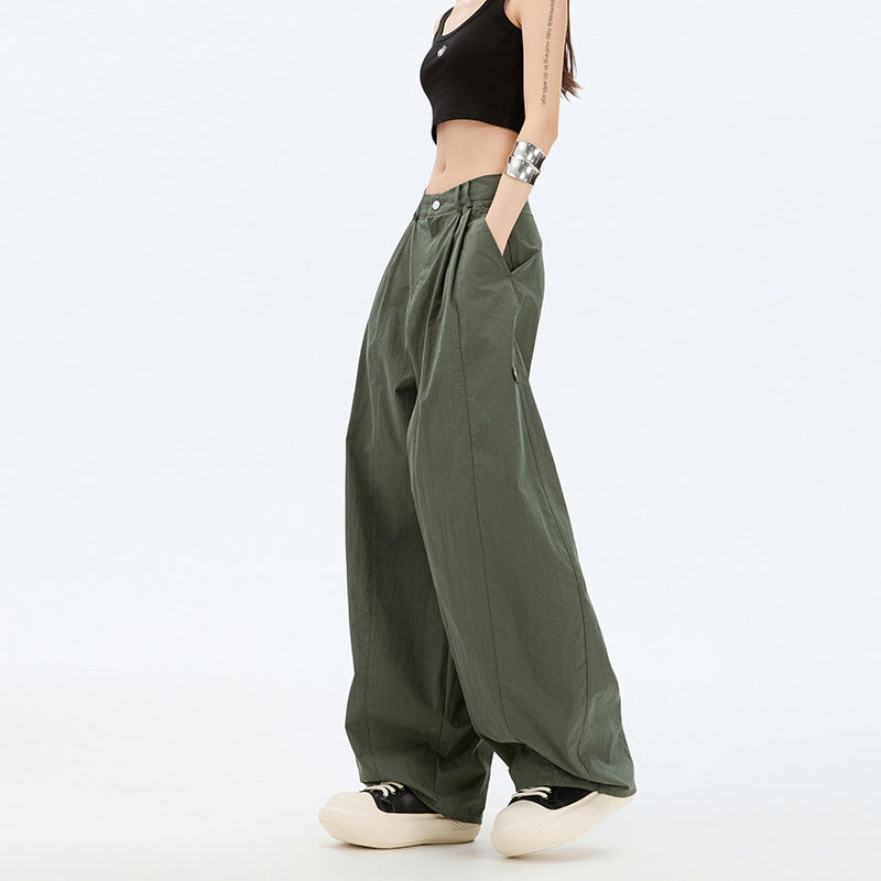 Women's Pants Workwear Trousers for Women Loose High Waist Yamamoto Wide Leg Scissors Pants