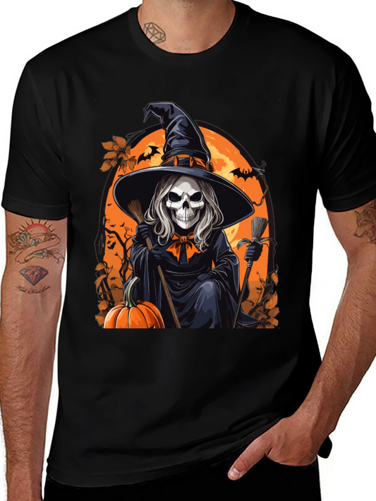 Halloween Witch Skeleton T-Shirt