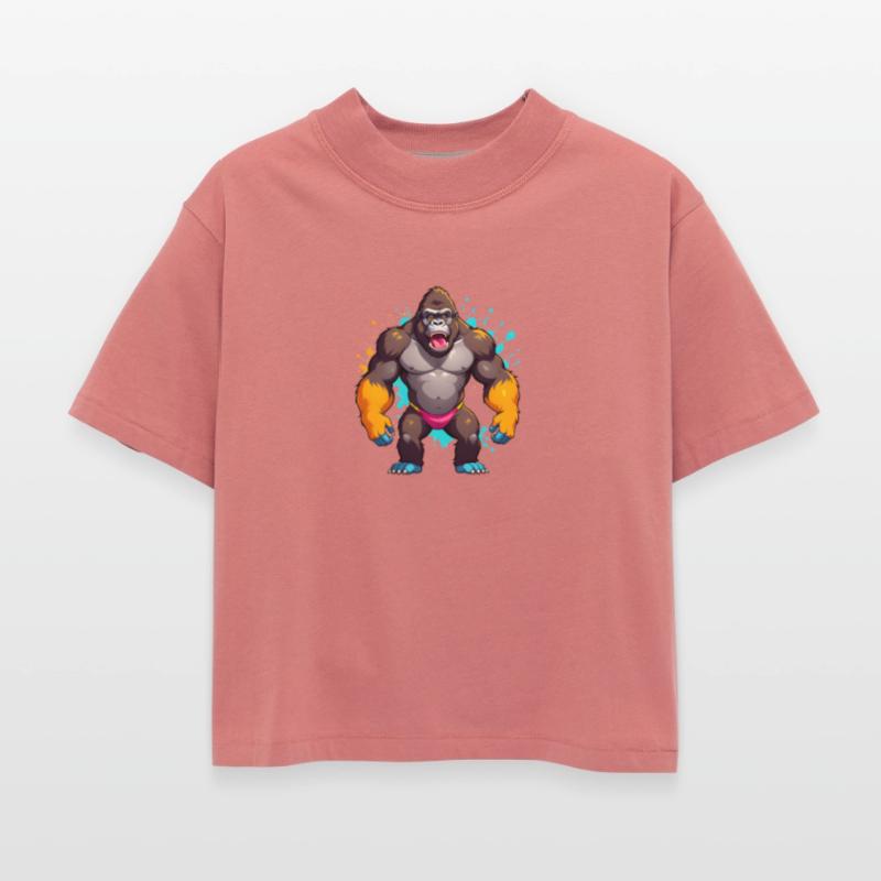 A Cartoonish Gorilla in a Playful Pose