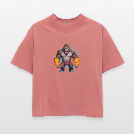 A Cartoonish Gorilla in a Playful Pose