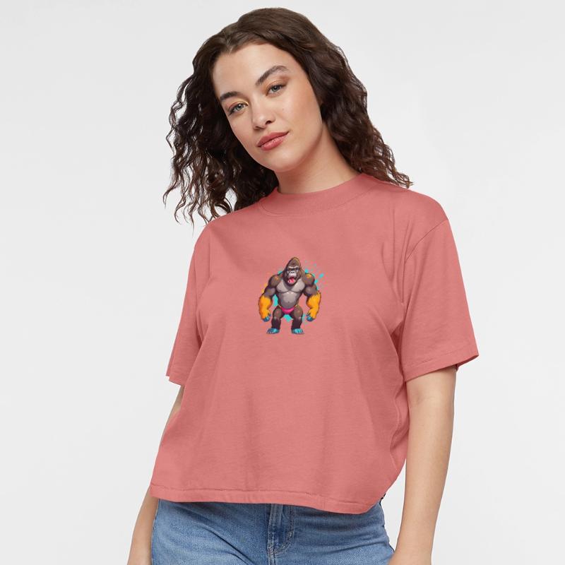 A Cartoonish Gorilla in a Playful Pose