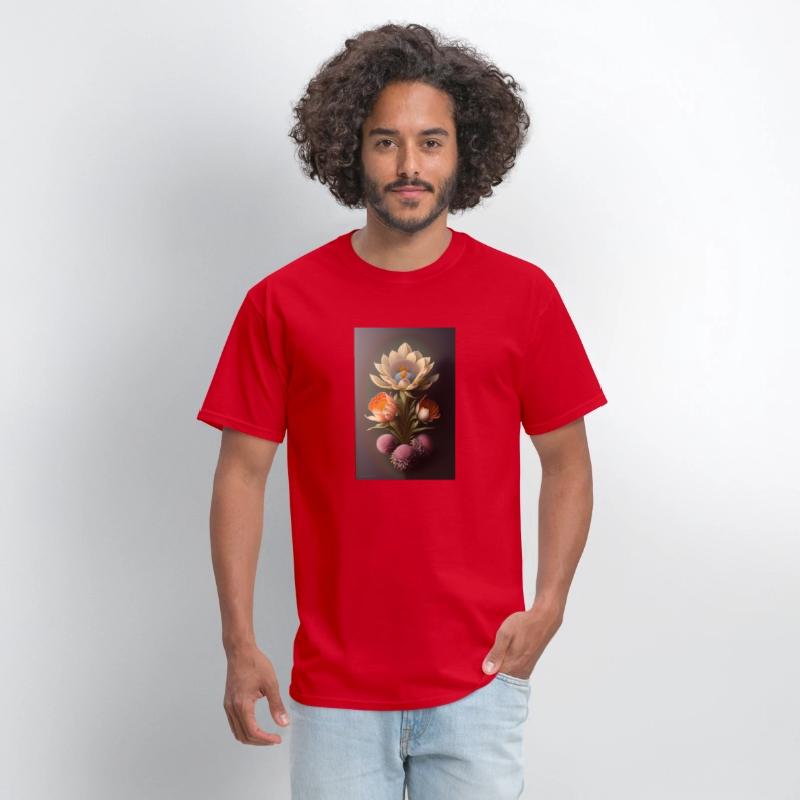 a painting of a flower on a gray background 1