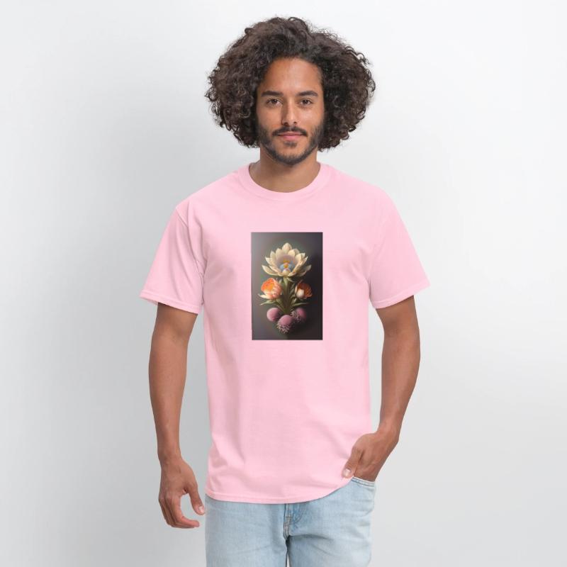 a painting of a flower on a gray background 1