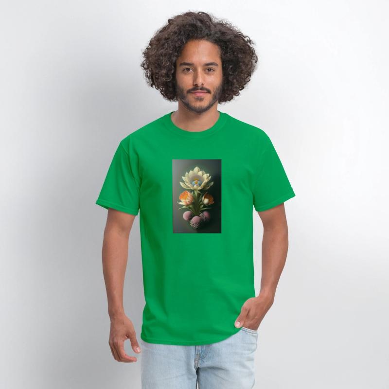 a painting of a flower on a gray background 1