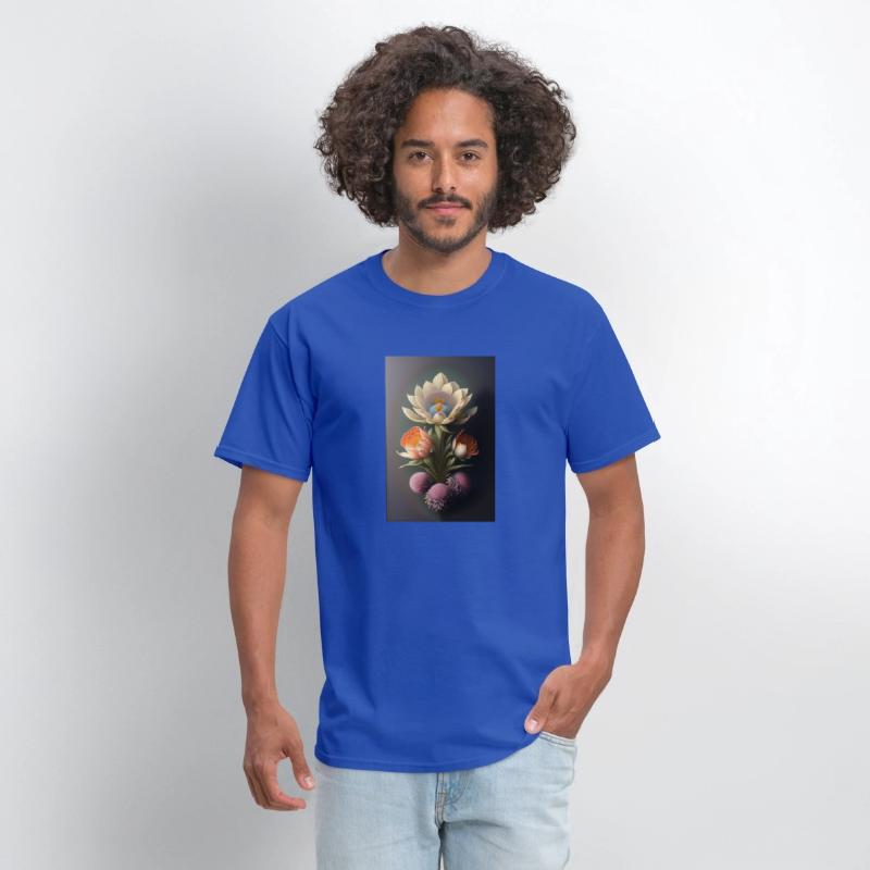 a painting of a flower on a gray background 1