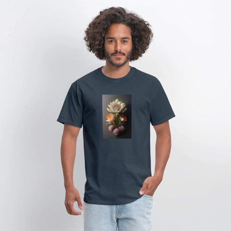 a painting of a flower on a gray background 1