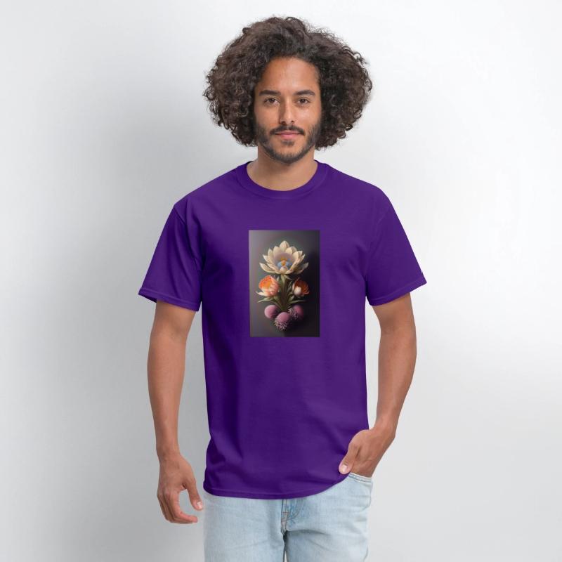 a painting of a flower on a gray background 1