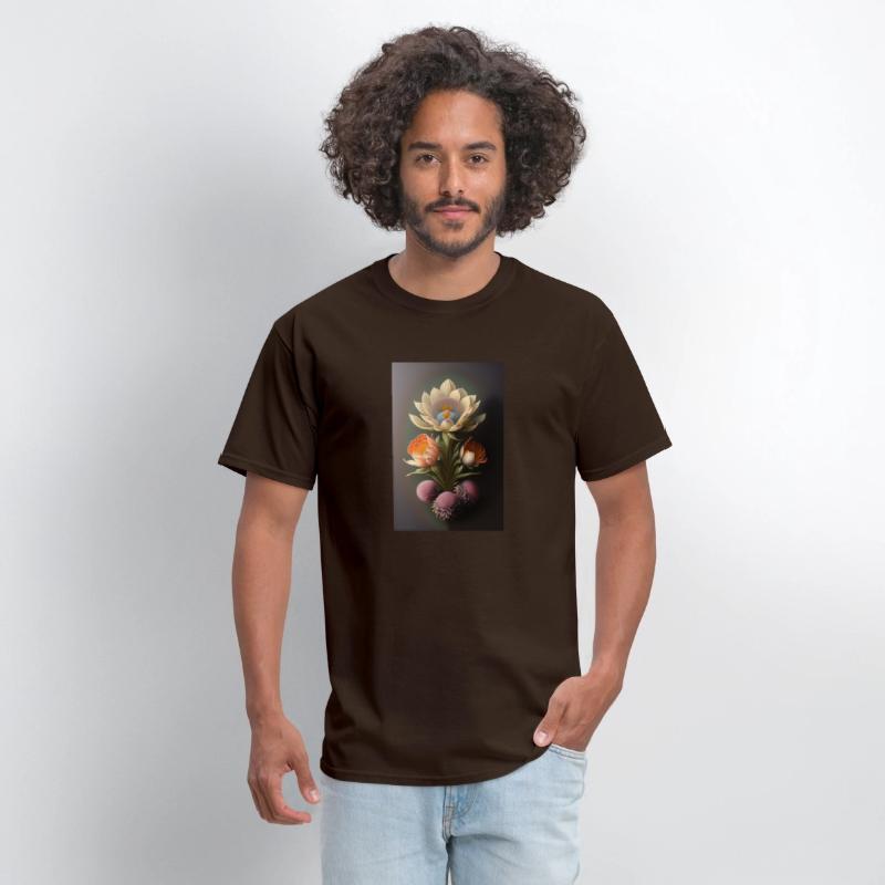 a painting of a flower on a gray background 1