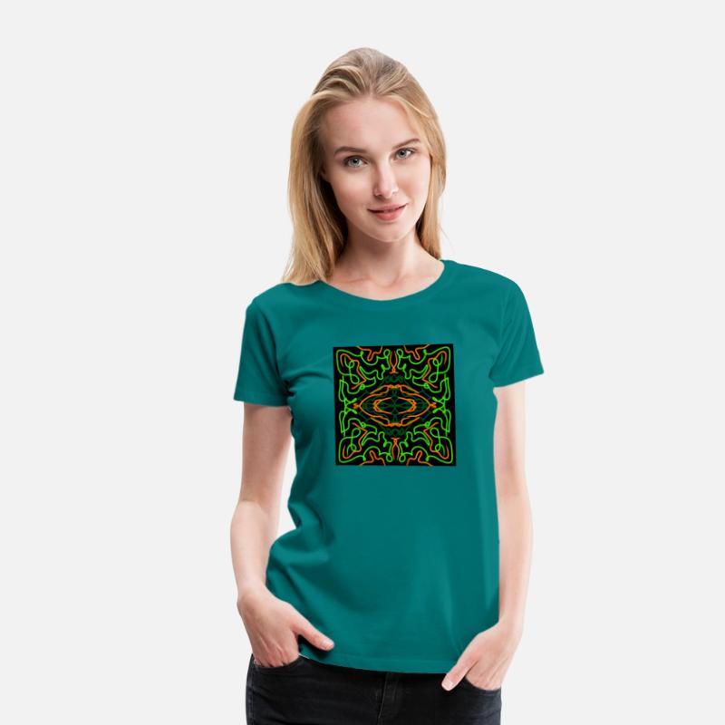 Abstract green and orange scribbles design