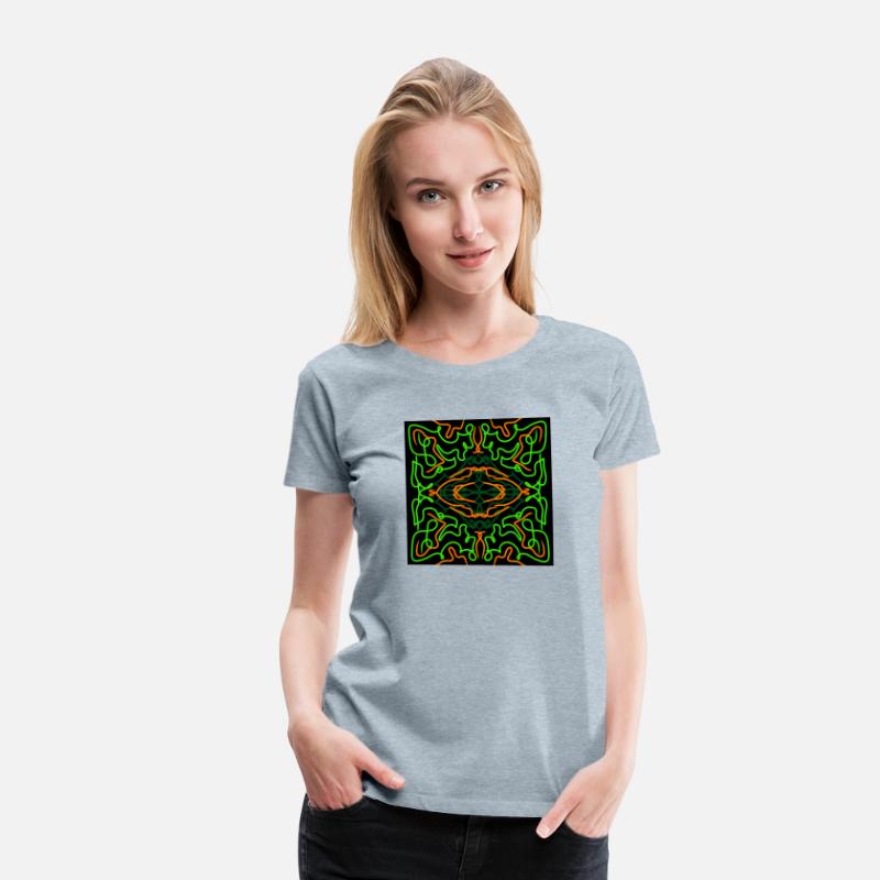 Abstract green and orange scribbles design