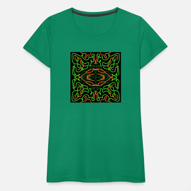 Abstract green and orange scribbles design