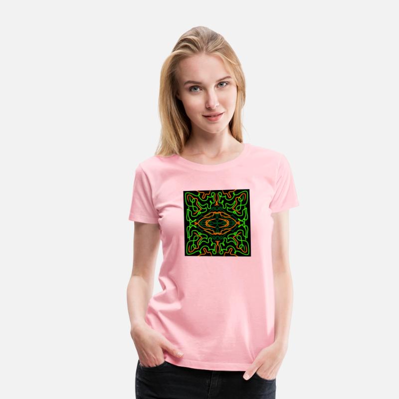 Abstract green and orange scribbles design