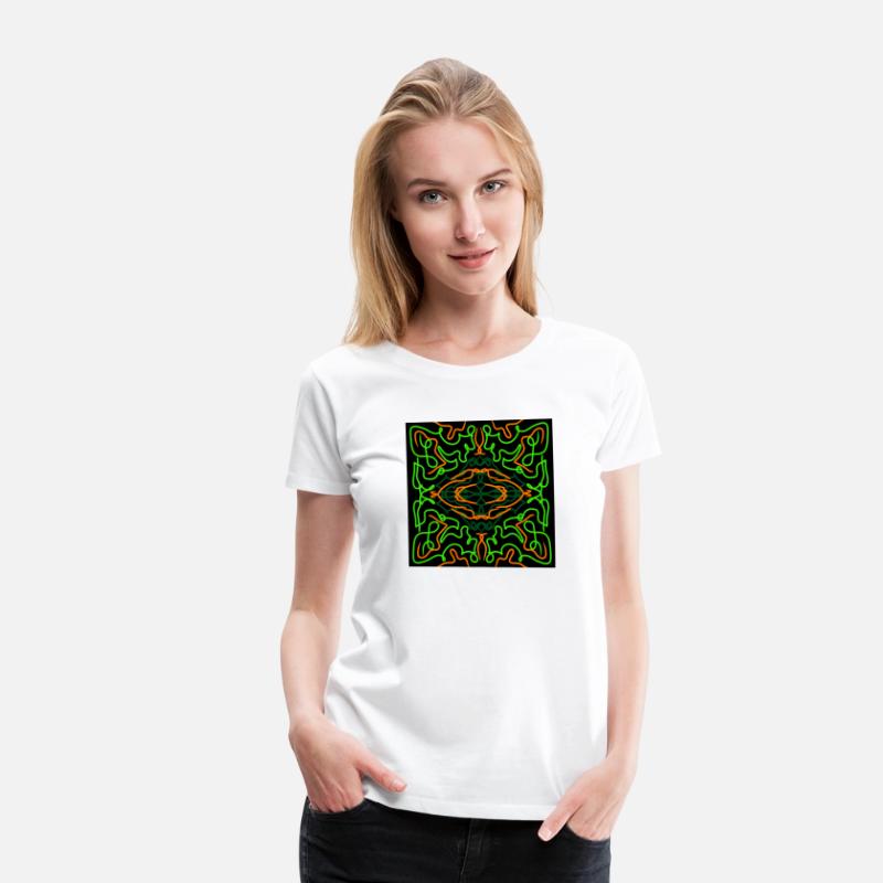 Abstract green and orange scribbles design
