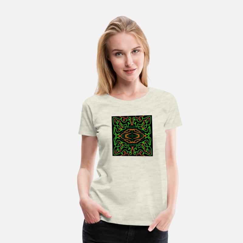 Abstract green and orange scribbles design