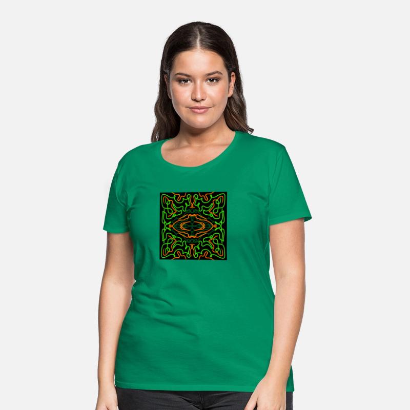 Abstract green and orange scribbles design