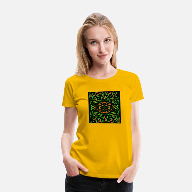 Abstract green and orange scribbles design