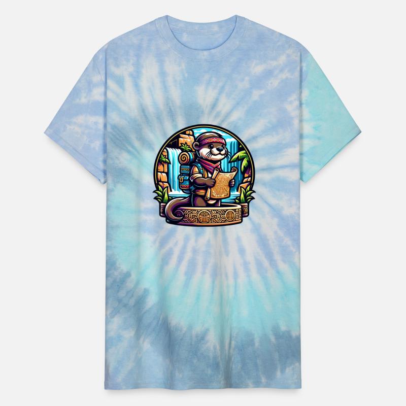 Adventurer Otter with Map by Waterfall