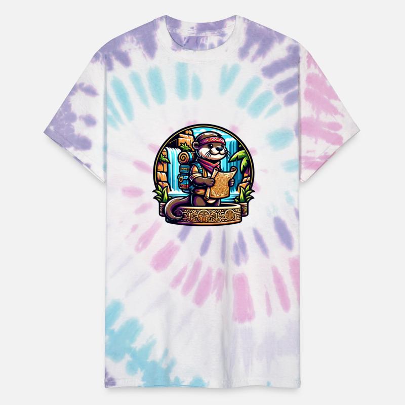 Adventurer Otter with Map by Waterfall