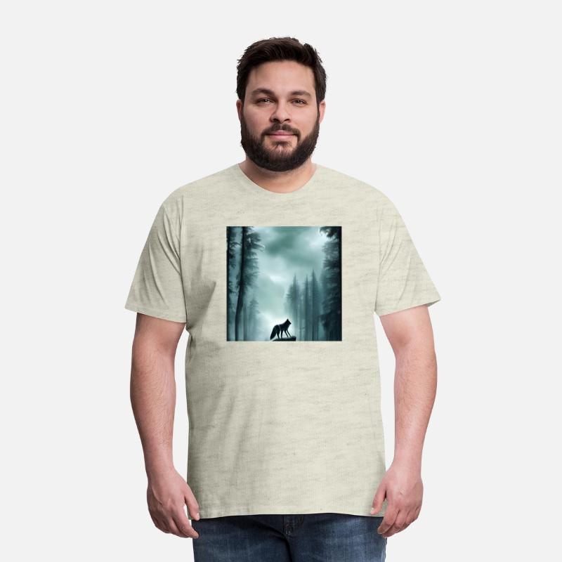 Alone wolf in the woods