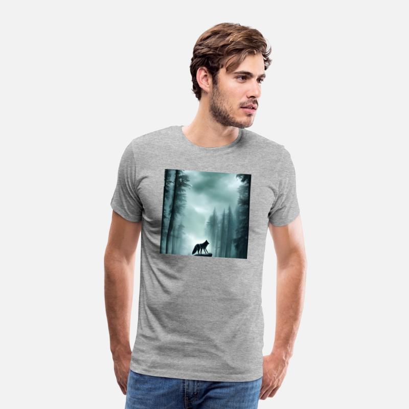 Alone wolf in the woods