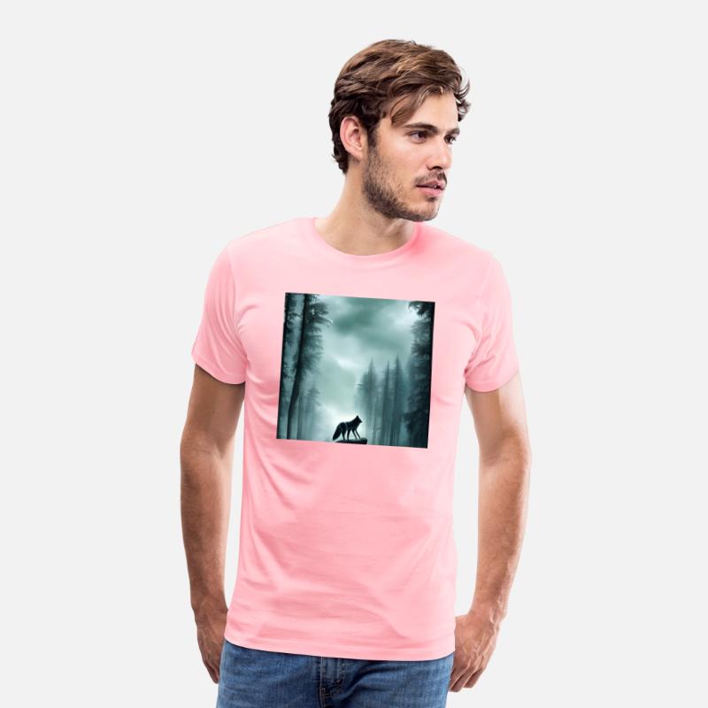 Alone wolf in the woods