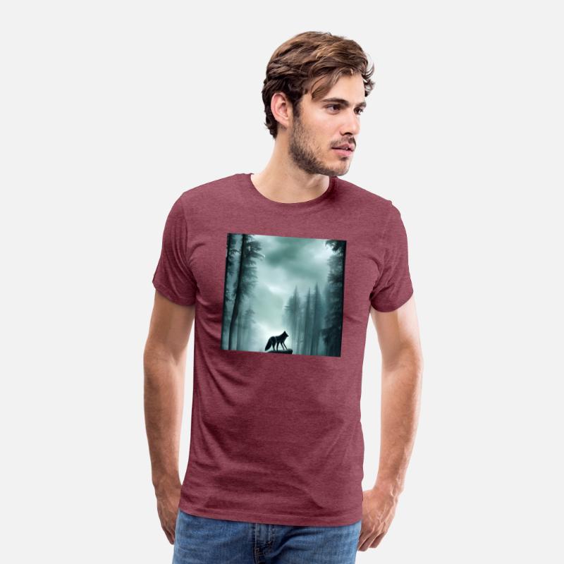 Alone wolf in the woods