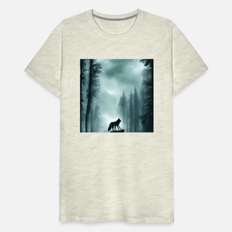 Alone wolf in the woods