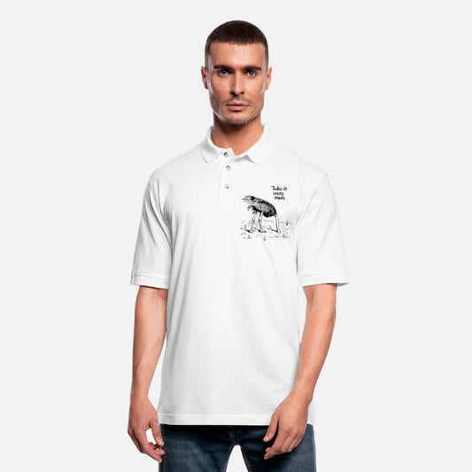 An ostrich burying its head in the sand. Relax man