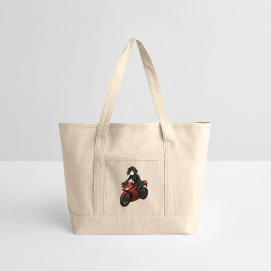 Anime Girl Riding Red Motorcycle